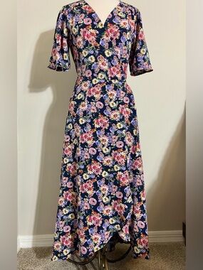 bobeau maxi dress Navy Orna Wrap Maxi by B Collection by Bobeau